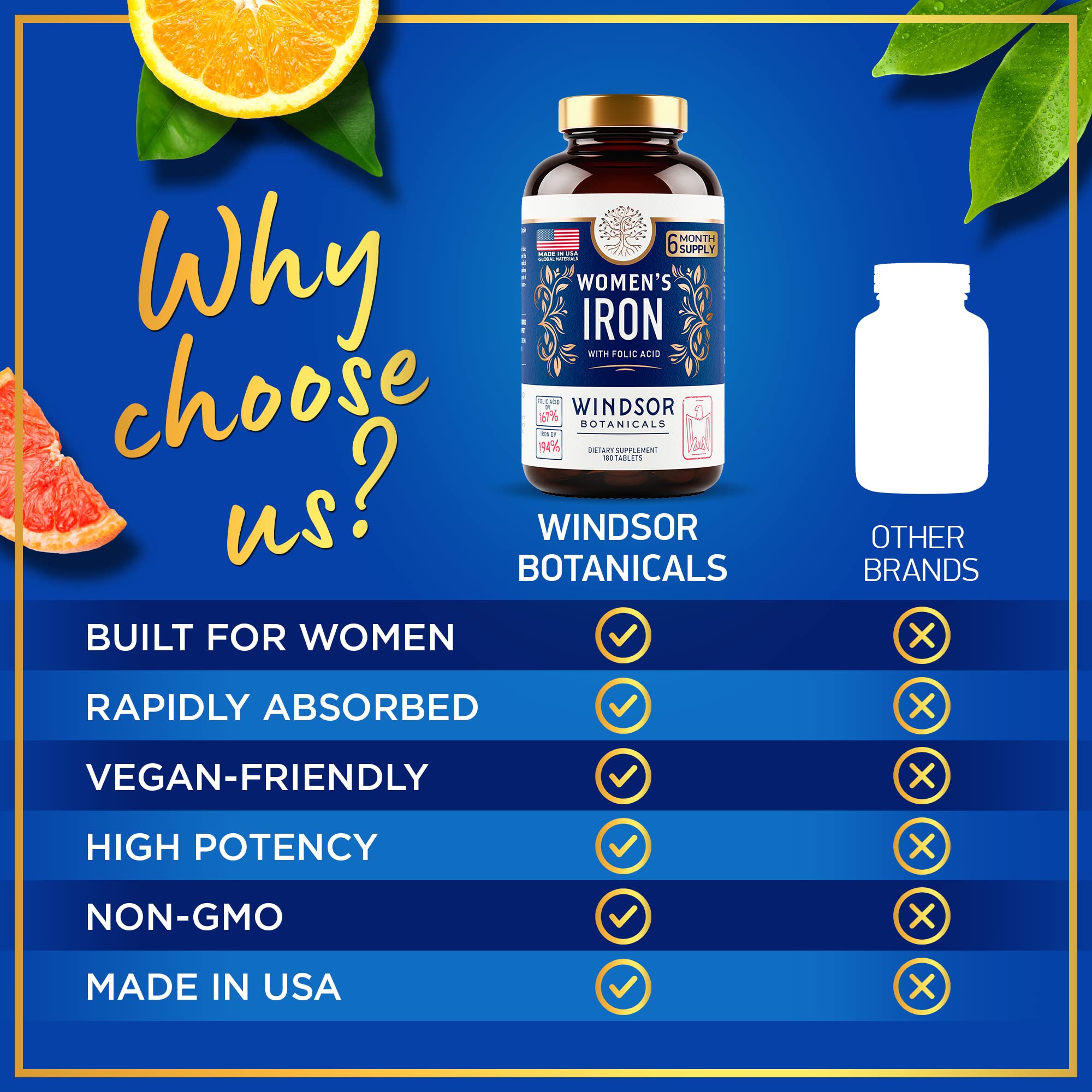 Windsor Botanicals period-support-tablet helps maintain iron during menstruation.