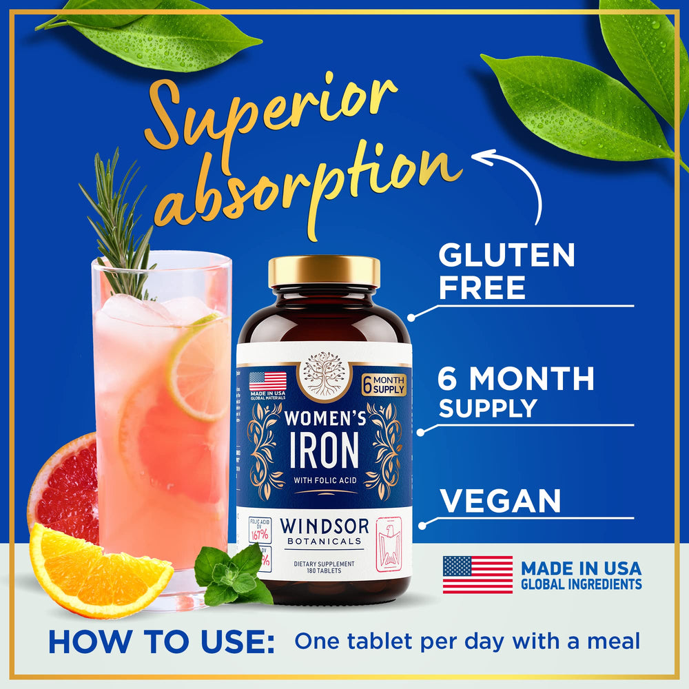 Windsor Botanicals pregnancy-support-tablet aids iron and folate during pregnancy.