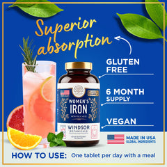 Windsor Botanicals pregnancy-support-tablet aids iron and folate during pregnancy.