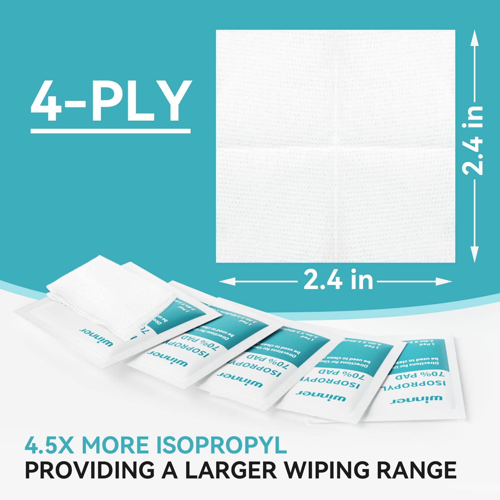 Winner 4-ply wipe delivers broader coverage for efficient cleaning.