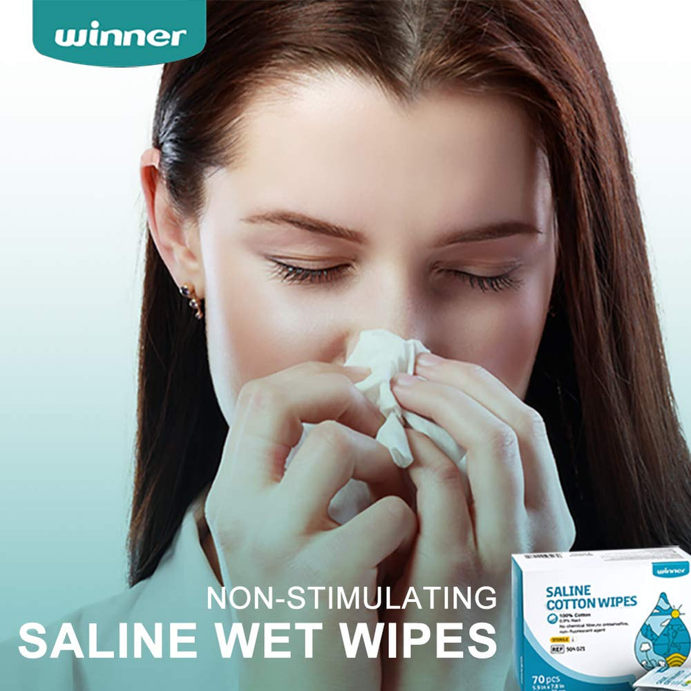 Winner sterile saline wipes for baby nose care, gentle and fragrance-free