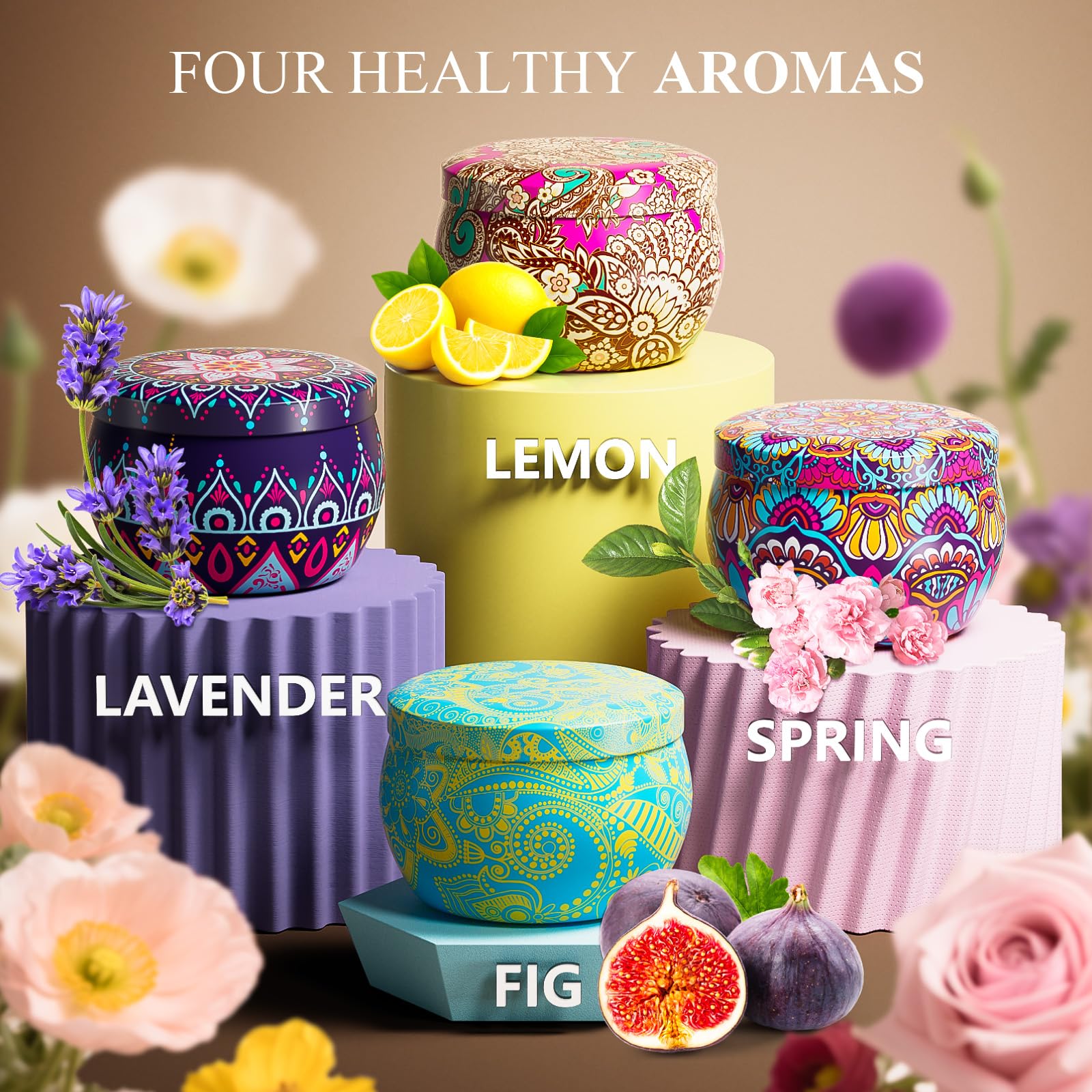 WINTERCRUSH Jasmine candle boosts mood and relaxation with a refreshing aroma.