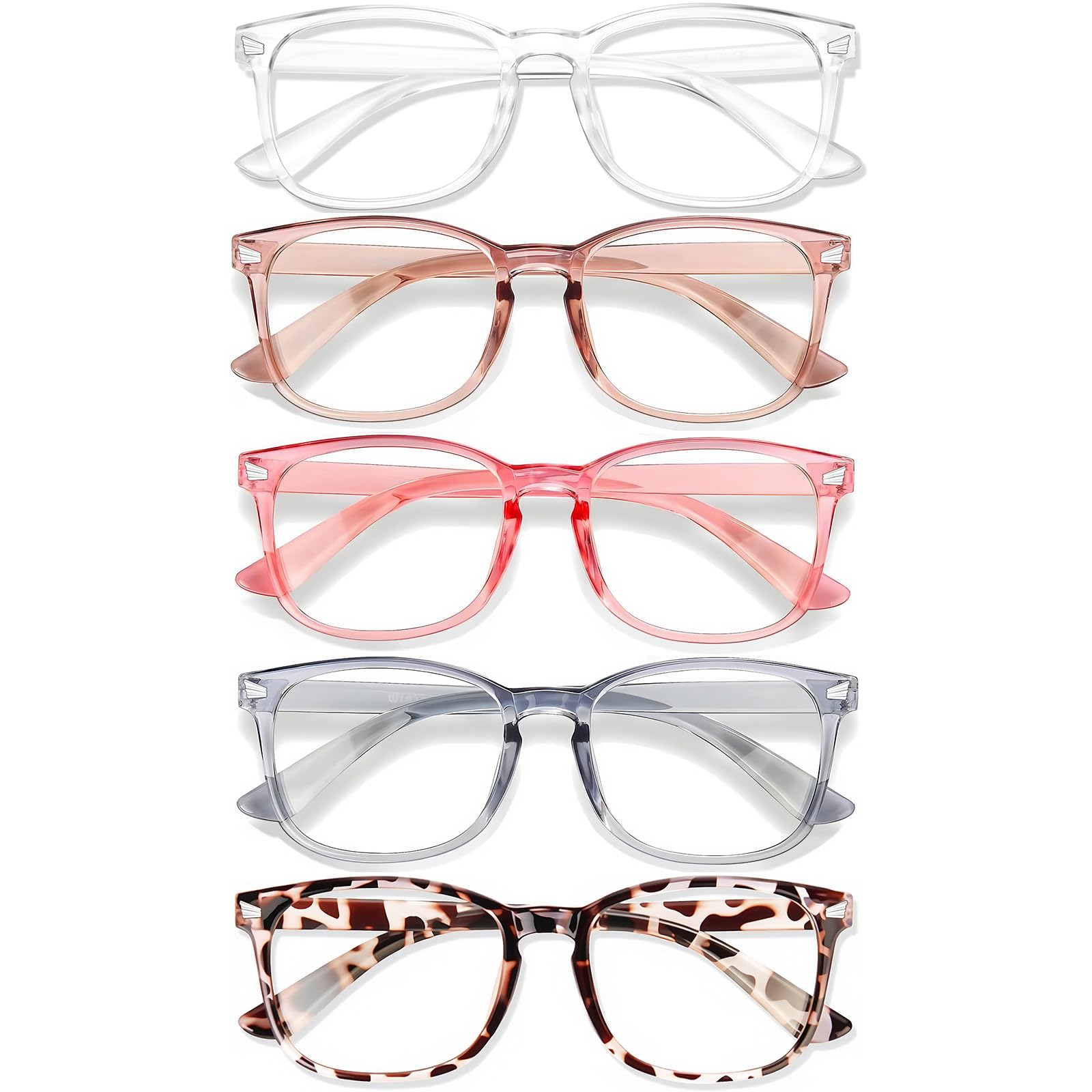 WINTOO blue light glasses 5-pair pack for versatile screen protection and everyday comfort.