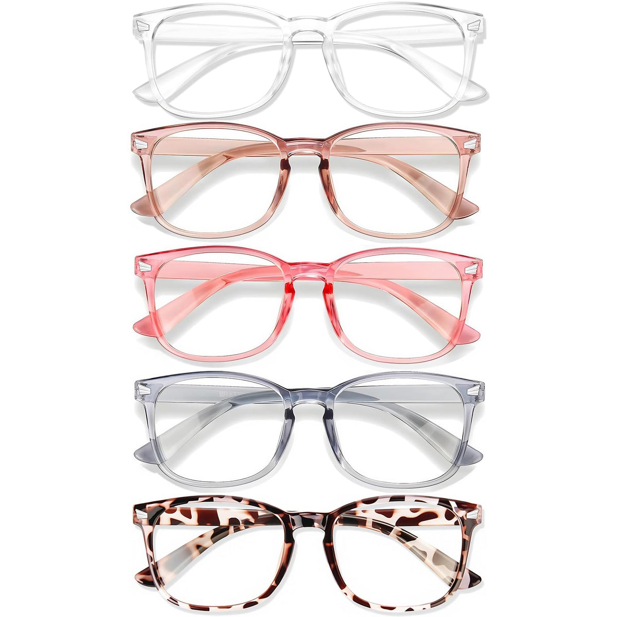 WINTOO blue light glasses 5-pair pack for versatile screen protection and everyday comfort.