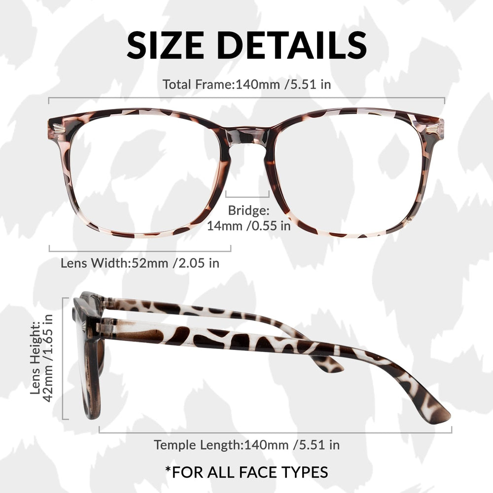 WINTOO stylish square frames for work and social.