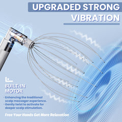 Winyoung head massager delivering 360-degree massage with beads for spa-like relief.