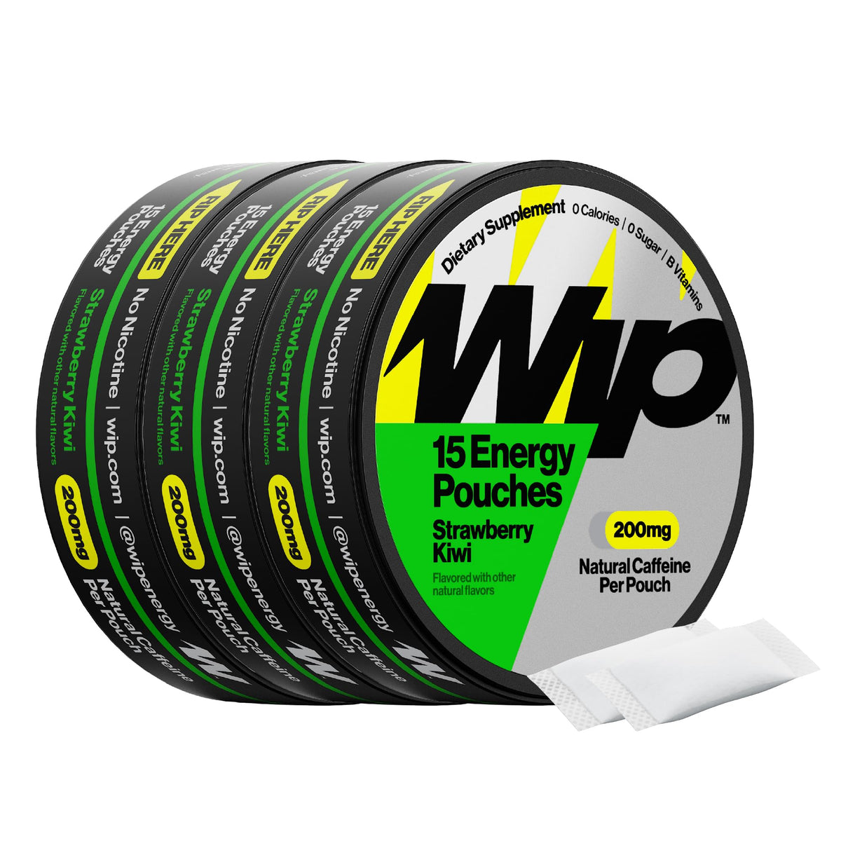 Wip Energy Pouches strawberry kiwi pouch: portable energy with zero sugar and flavor boost.