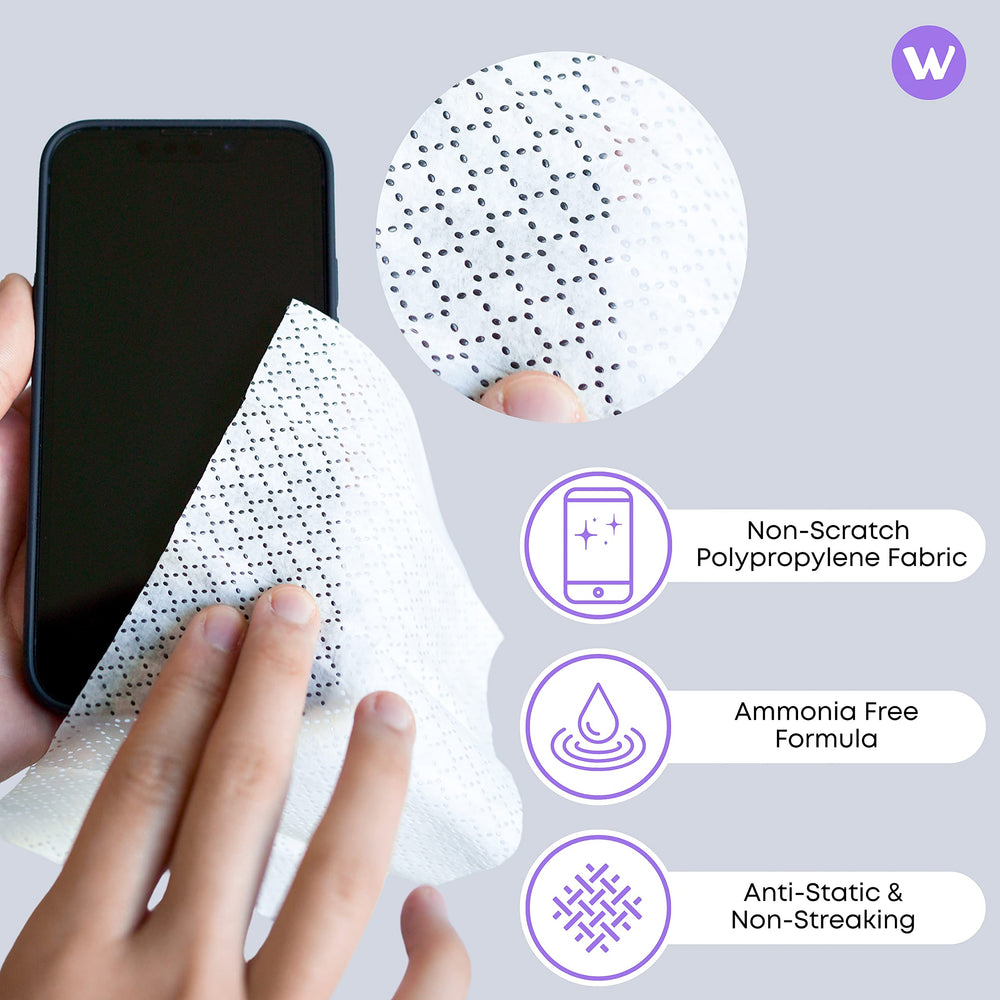 Wipemart See Clear cleans phone screens without streaks or residue