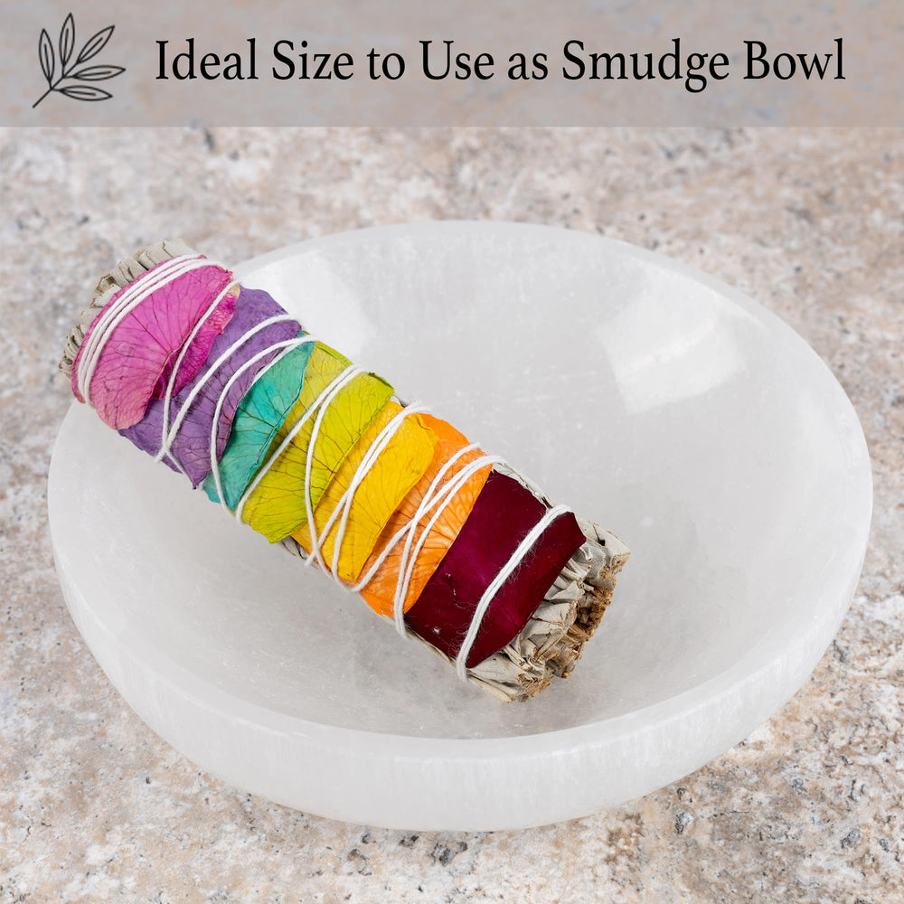 Wish Well selenite bowl crystal charging area supports energy cleansing and vibrancy.