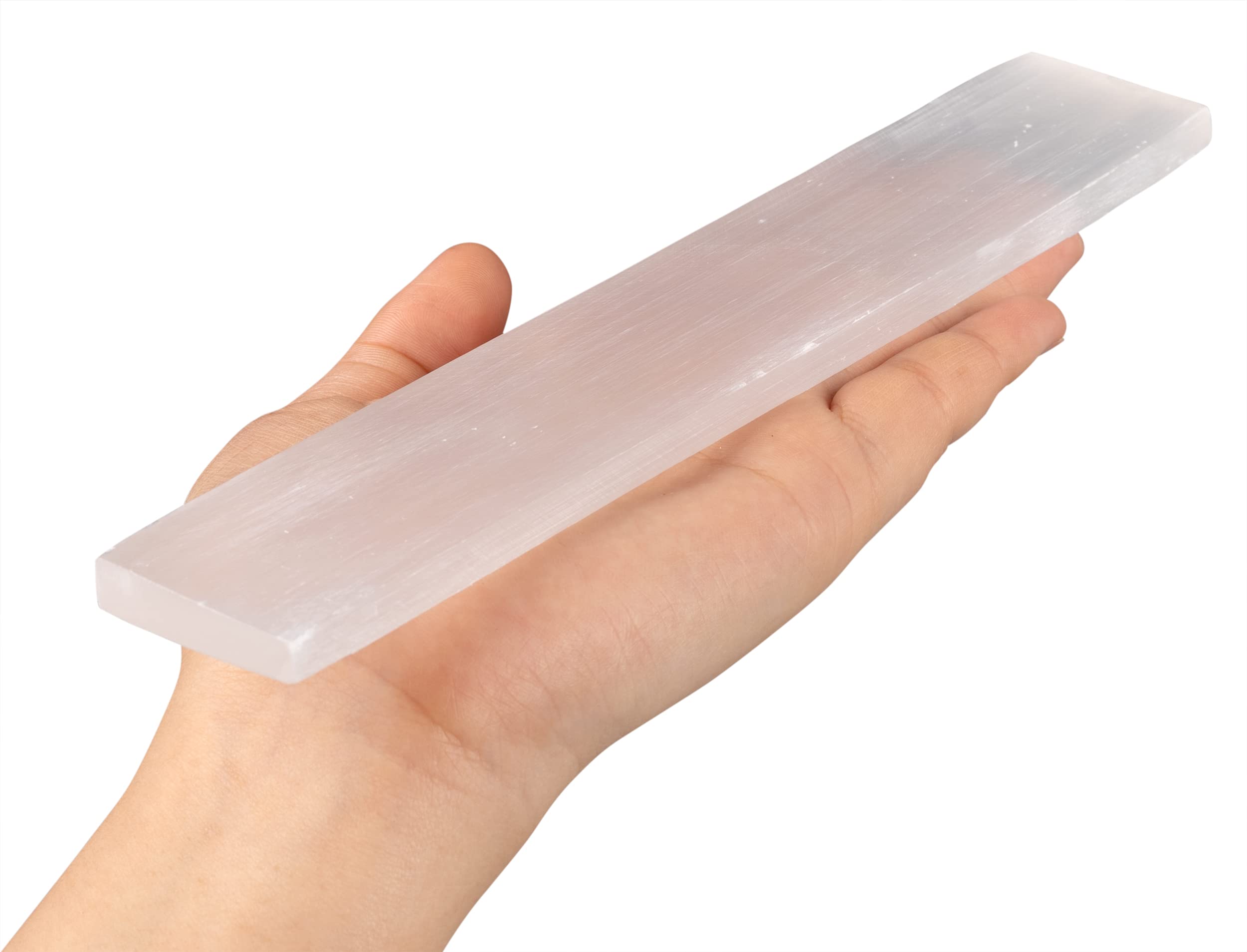 Wish Well selenite charging plate cleanses crystals and recharges energy