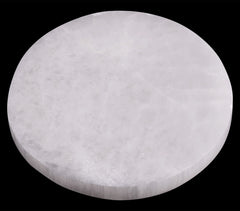 Wish Well selenite plate 6in cleanses and recharges large stones for clear energy.