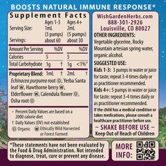 Kick-It Immune for Kids dropper delivering liquid tincture for quick absorption.