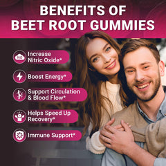 Wiszeen Beet Root Gummies mixed-berry label highlights COQ10 and vitamins for immune-friendly support.