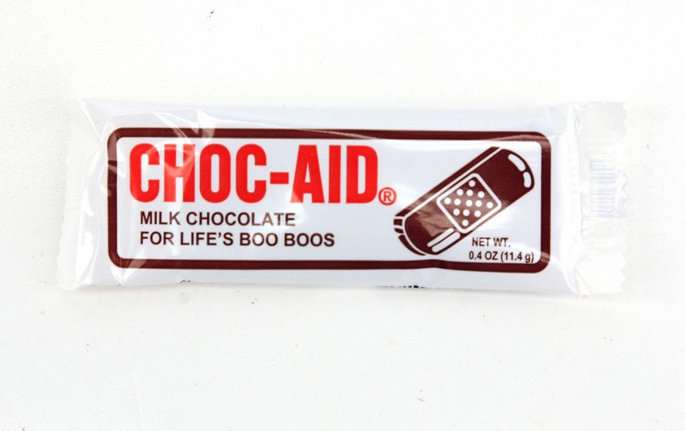 Milk chocolate bandages offered as a fun treat for kids.
