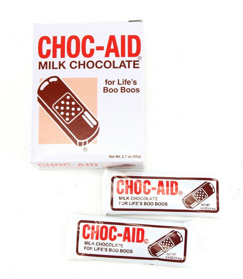 With Love Chocolates Choc-Aid bandages in a kid-friendly snack moment.