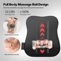 Wivikaz back massager with heat provides soothing warmth during use.