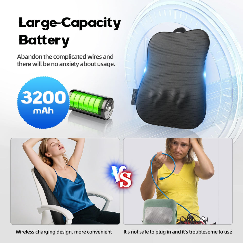 Wivikaz cordless back massager portable design for on-the-go relief.