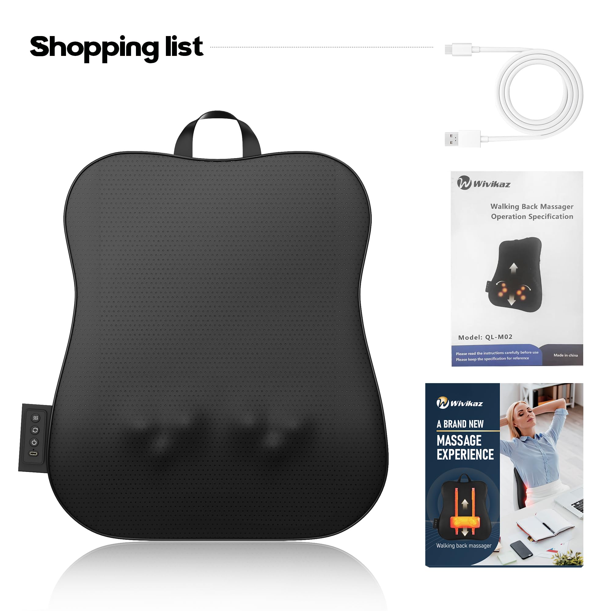 Wivikaz massager placed on chair demonstrating versatile home use.