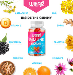 WIXAR NATURALS elderberry and vitamins C&D ingredient profile for immune support