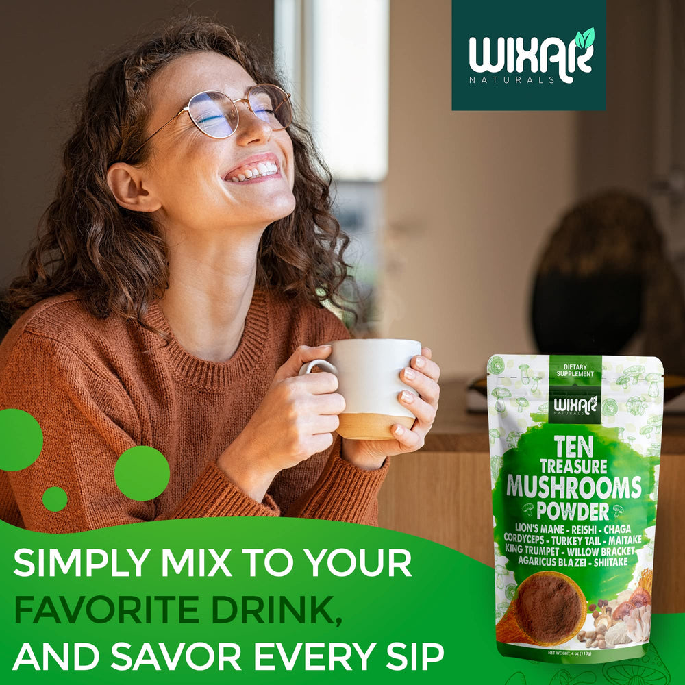 Stirred into soup for savory, versatile meal addition with Wixar Naturals powder