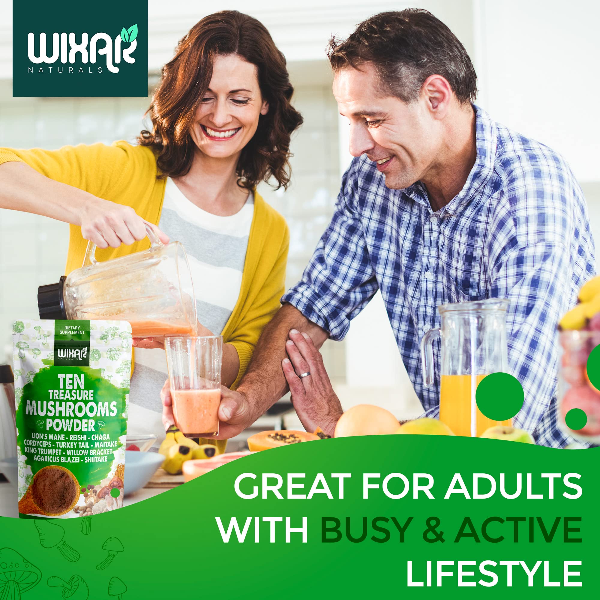 Wixar Naturals jar with cup for a cozy daily ritual