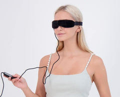 Wizard Research electric heated dry eye mask heat settings for personalized warmth.