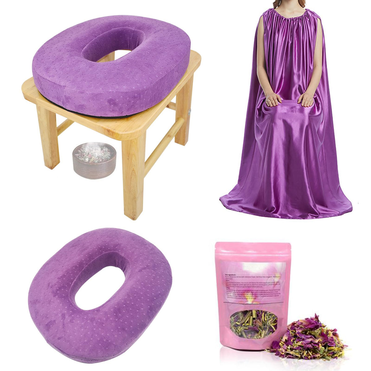 WJFORLION wood Yoni Seat for safe steam sessions and comfort.