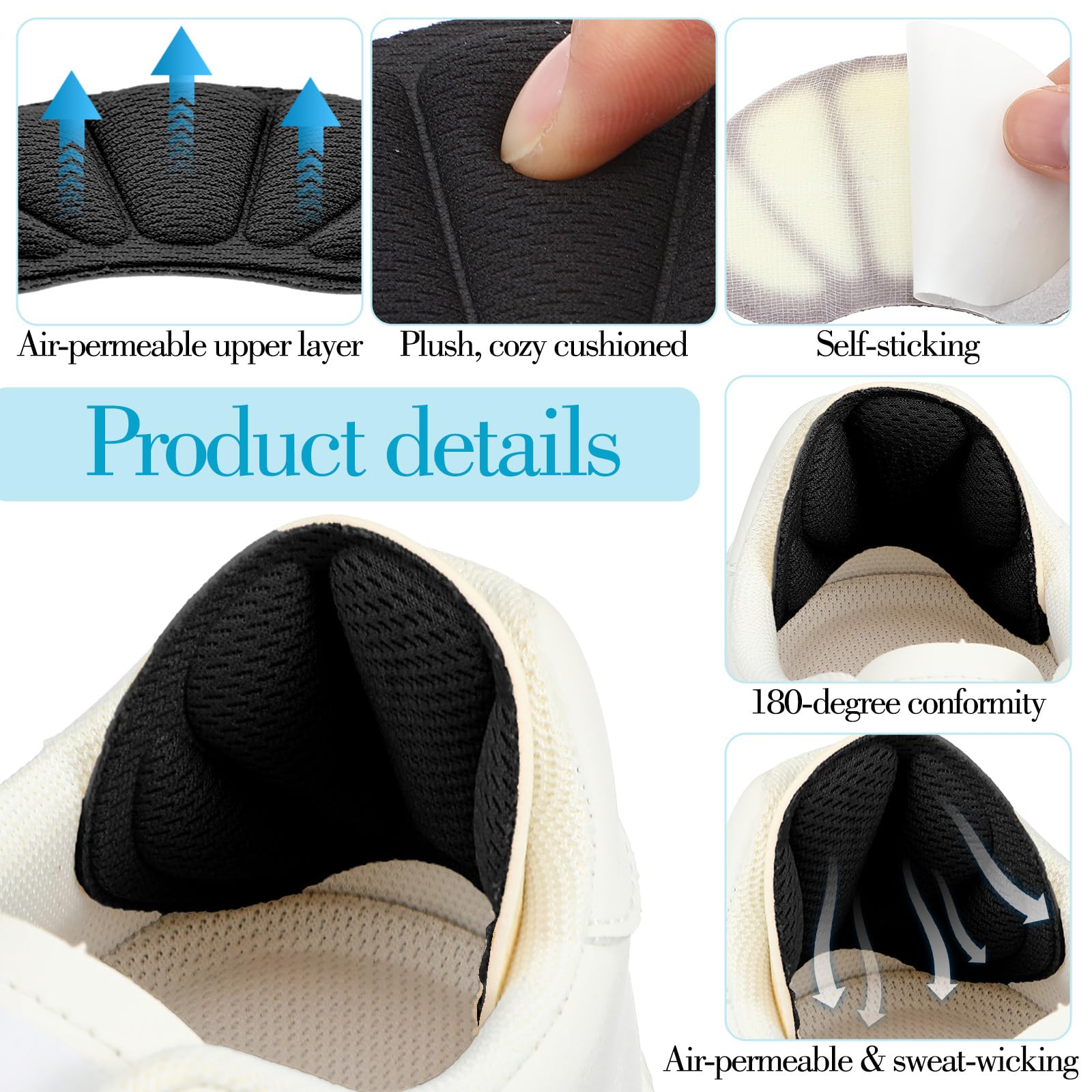 WJIAAA breathable mesh surface keeps feet cooler and drier