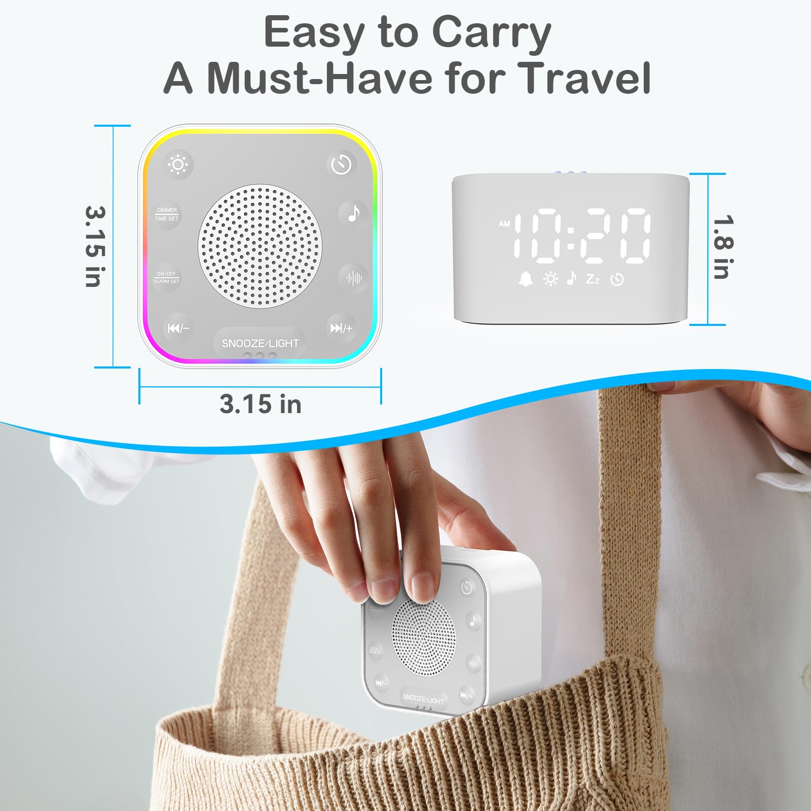 Wkzay built-in night light supports nurseries and kids' rooms.