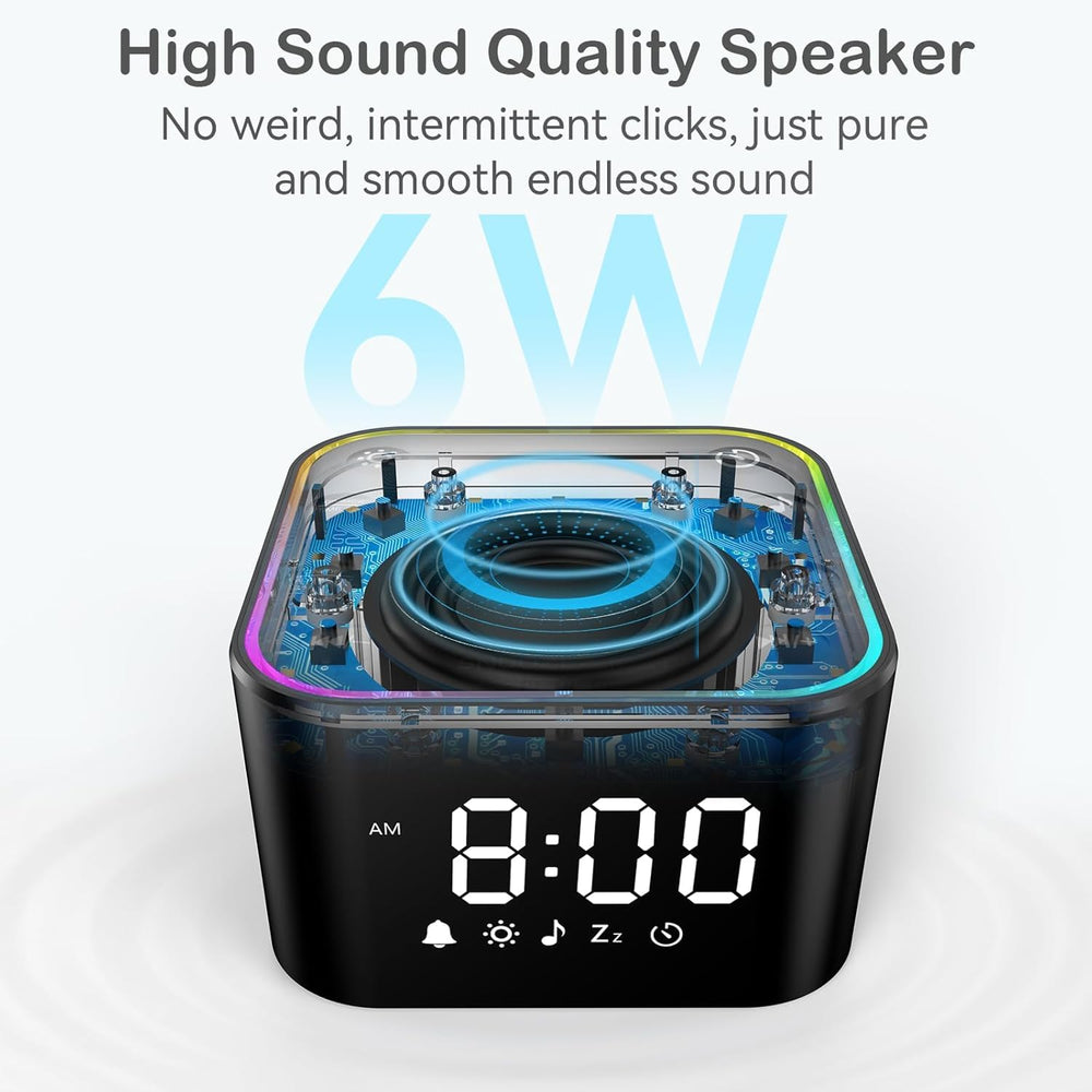 Wkzay sound machine alarm clock baby room setup supports calm sleep