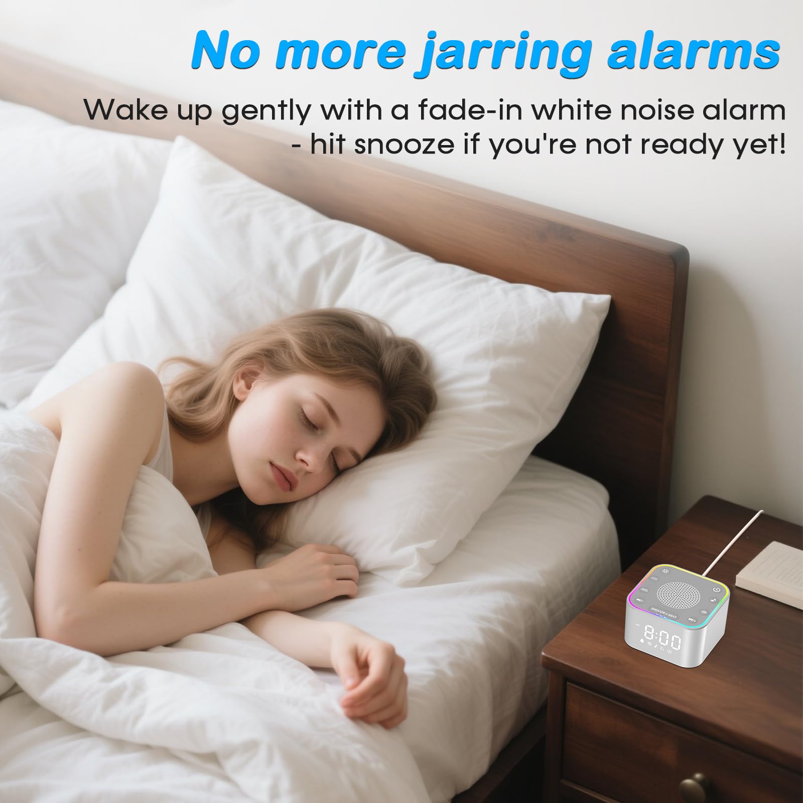 Wkzay night-light function provides gentle glow during nighttime.