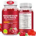 WLCTJIAYOU Magnesium Glycinate Gummies (Raspberry) 600mg — Sugar-Free, High Absorption with L-Threonate, Calcium, Vitamin D3, B6 & CoQ10 | 120 Count