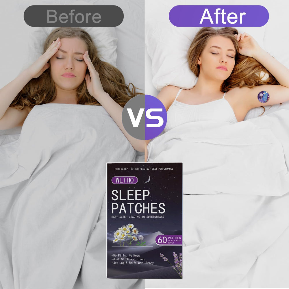WLTHO Deep Sleep Patches ingredients close-up highlight valerian, magnesium, hops and melatonin.