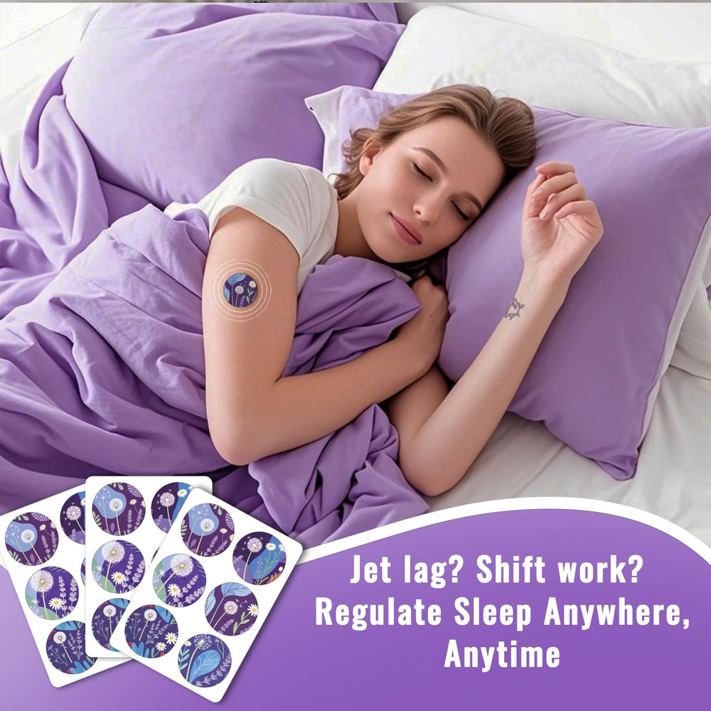 WLTHO Deep Sleep Patches close-up shows hypoallergenic adhesive and easy removal.