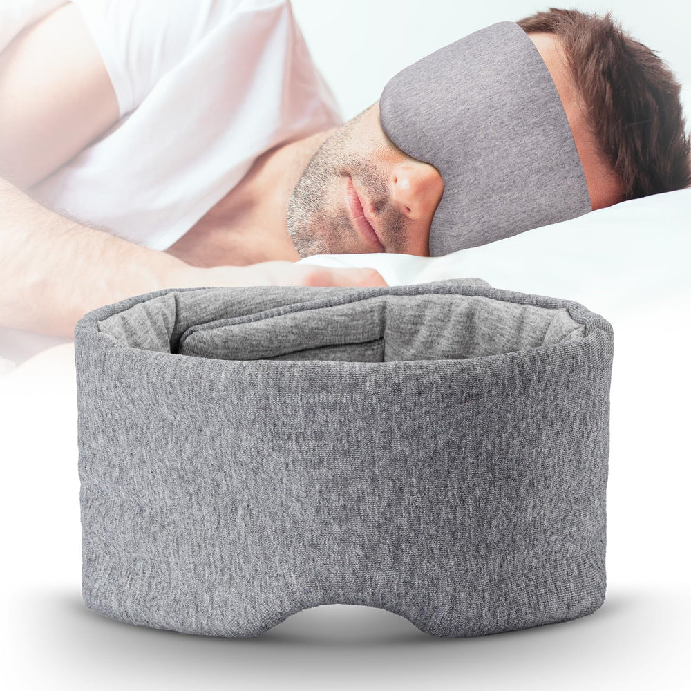 WM WESTERN MIRACLE Cotton Sleep Eye Mask front view highlights full light blocking