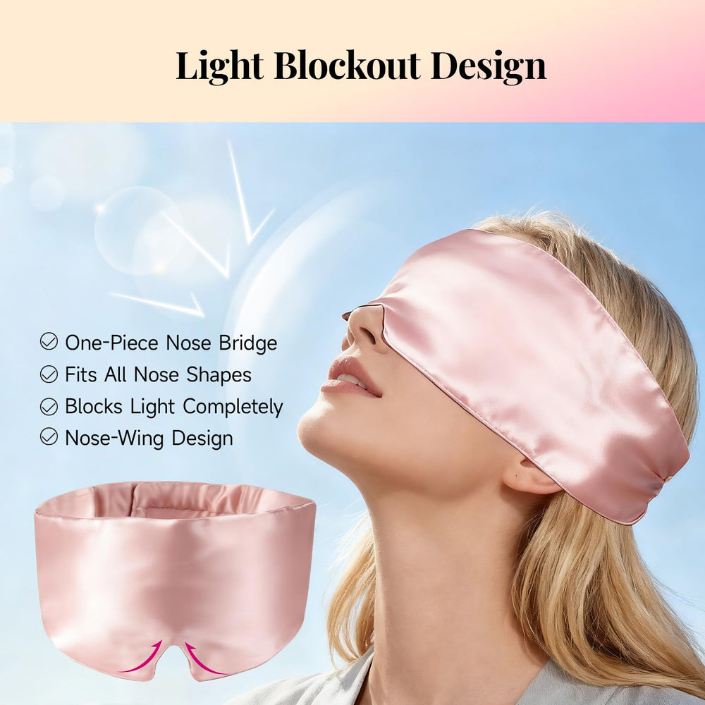 WM Western Miracle Silk Sleep Mask adjustable Velcro for secure fit