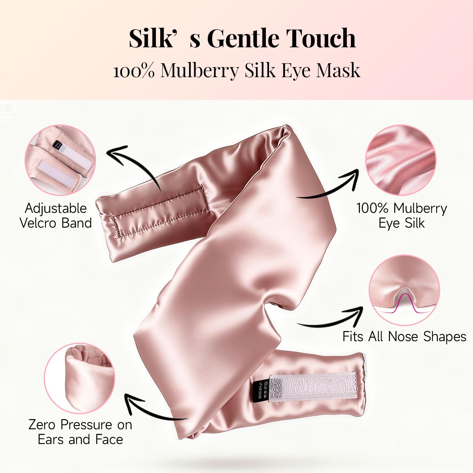 WM Western Miracle Silk Sleep Mask low-pressure comfort without indentations