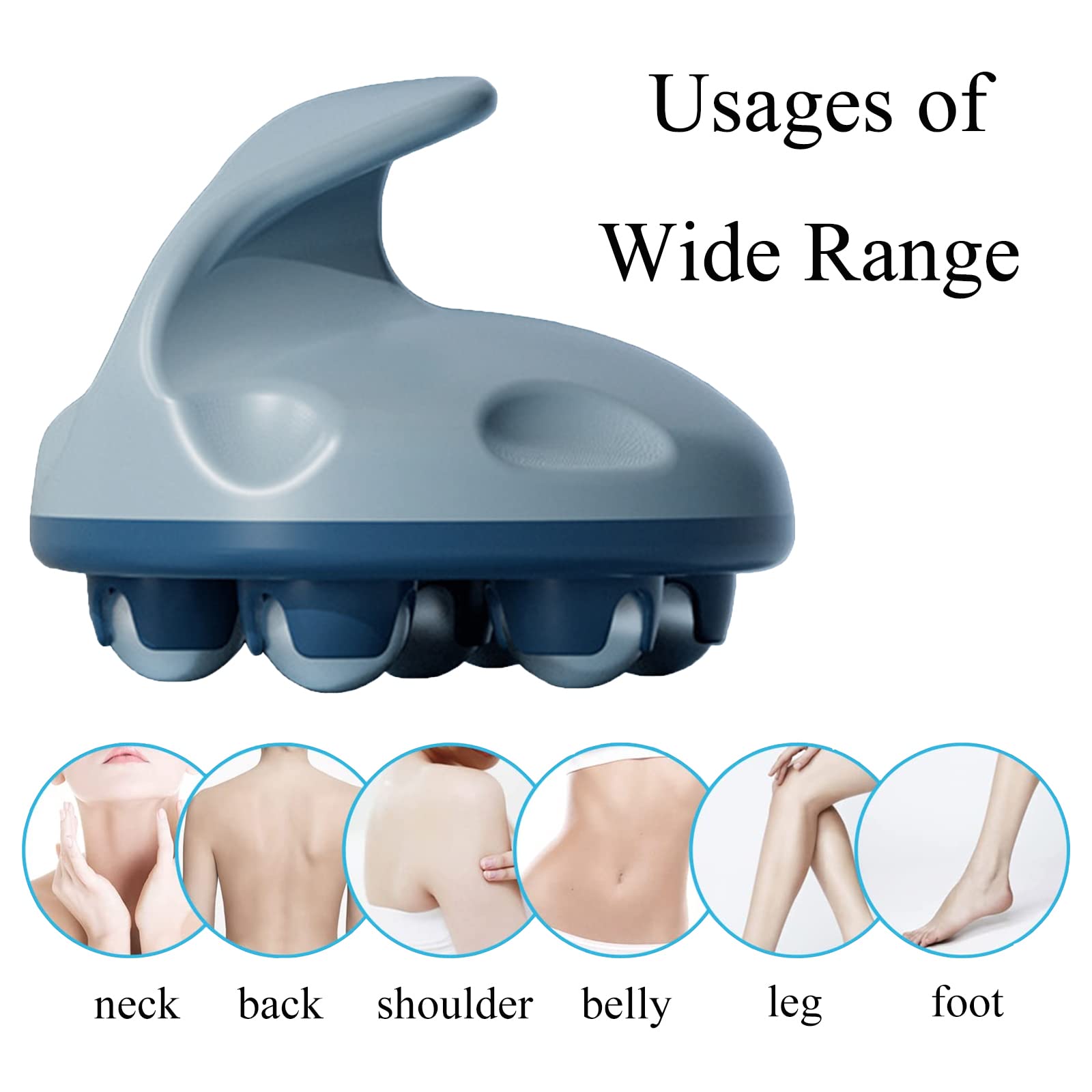 Uso para cuello, espalda, piernas y pies con el masajeador WMM.