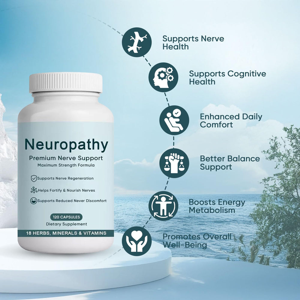 WNOHIQ NerveBright packaging highlighting a clean, non-GMO formula.