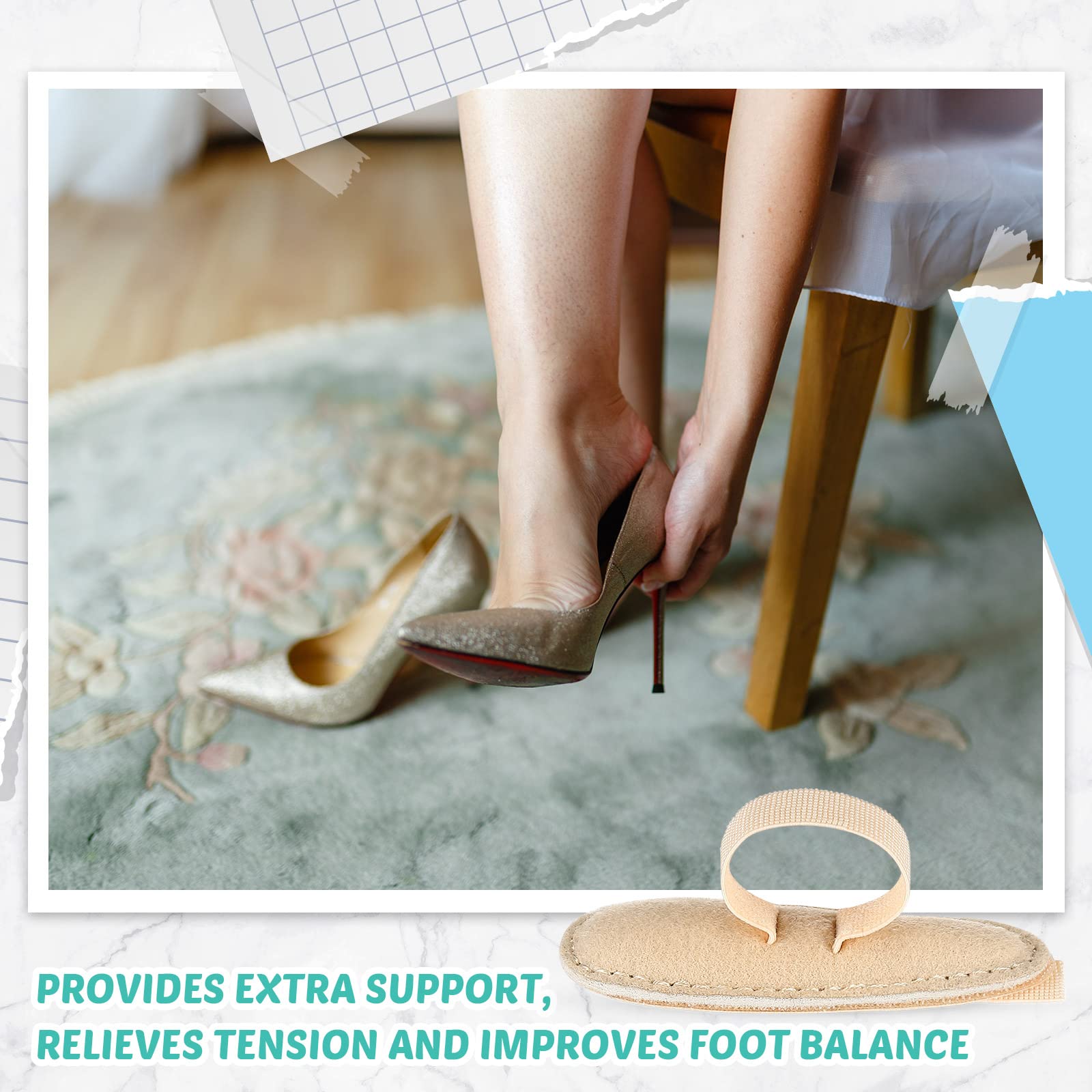 Woanger cushion packaging contents includes eight pieces for both feet.