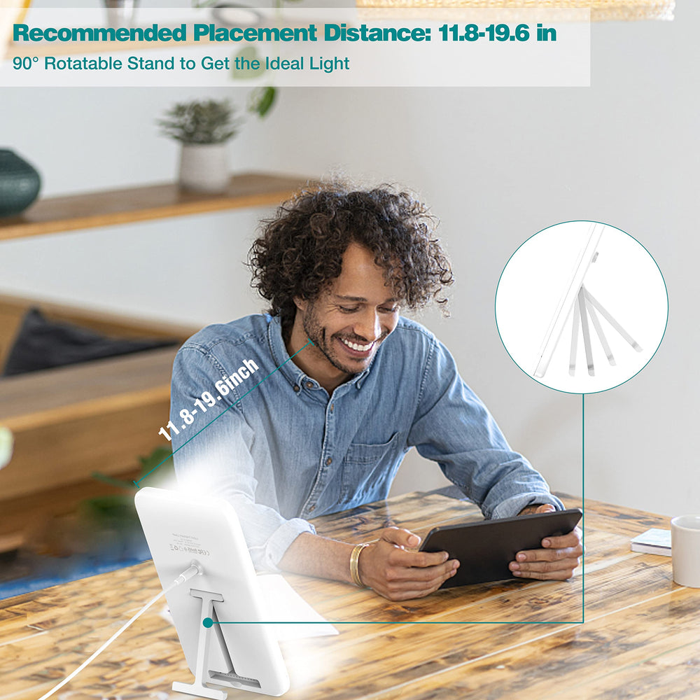 Wobrikosee lamp tilt-angle demonstrates adjustable orientation for desk or bedside use.