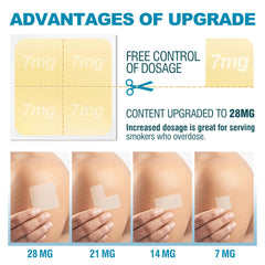 Four 7 mg slices of WOFANLI patch for gradual nicotine reduction.