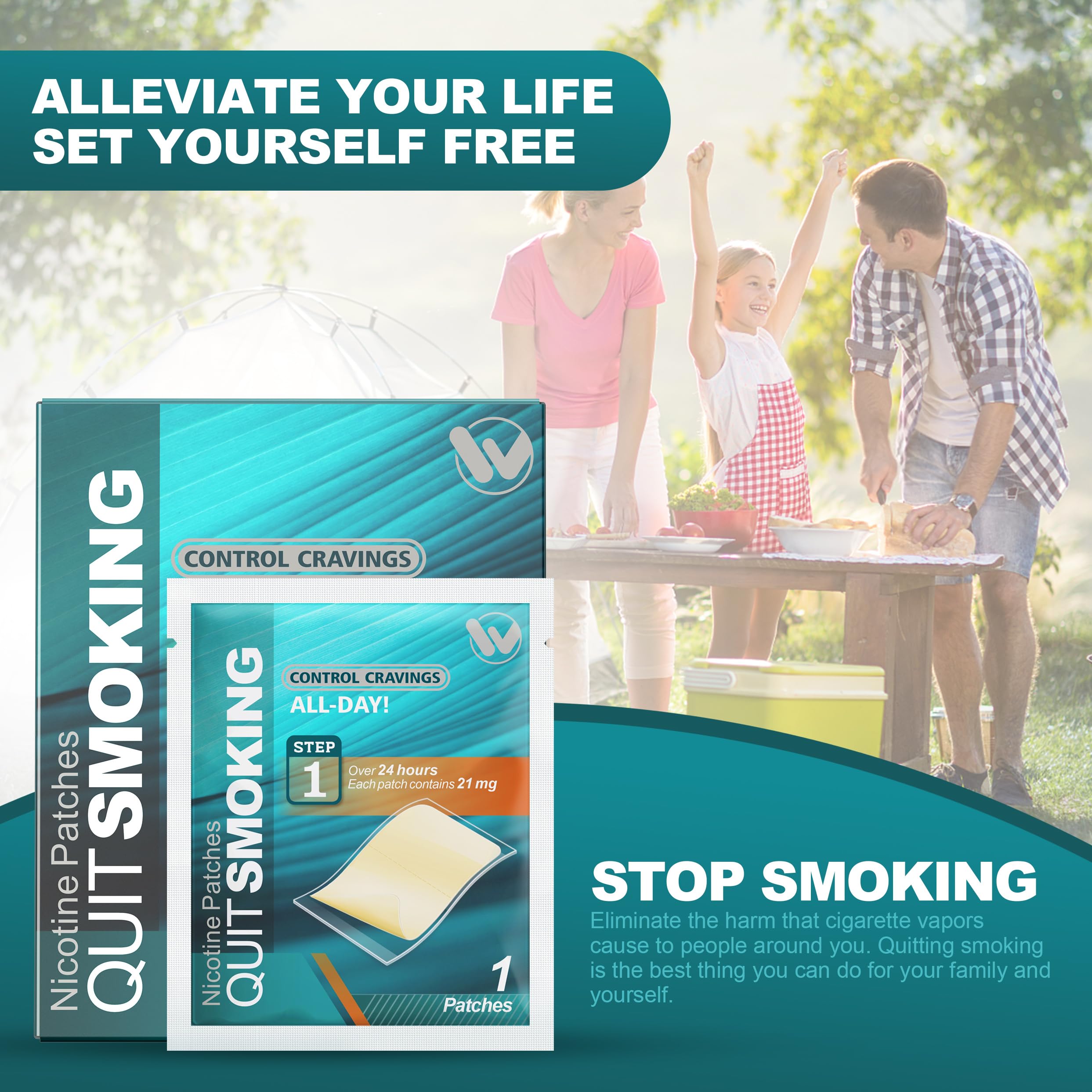 WOFANLI packaging highlights a safe, user-friendly nicotine transdermal system.