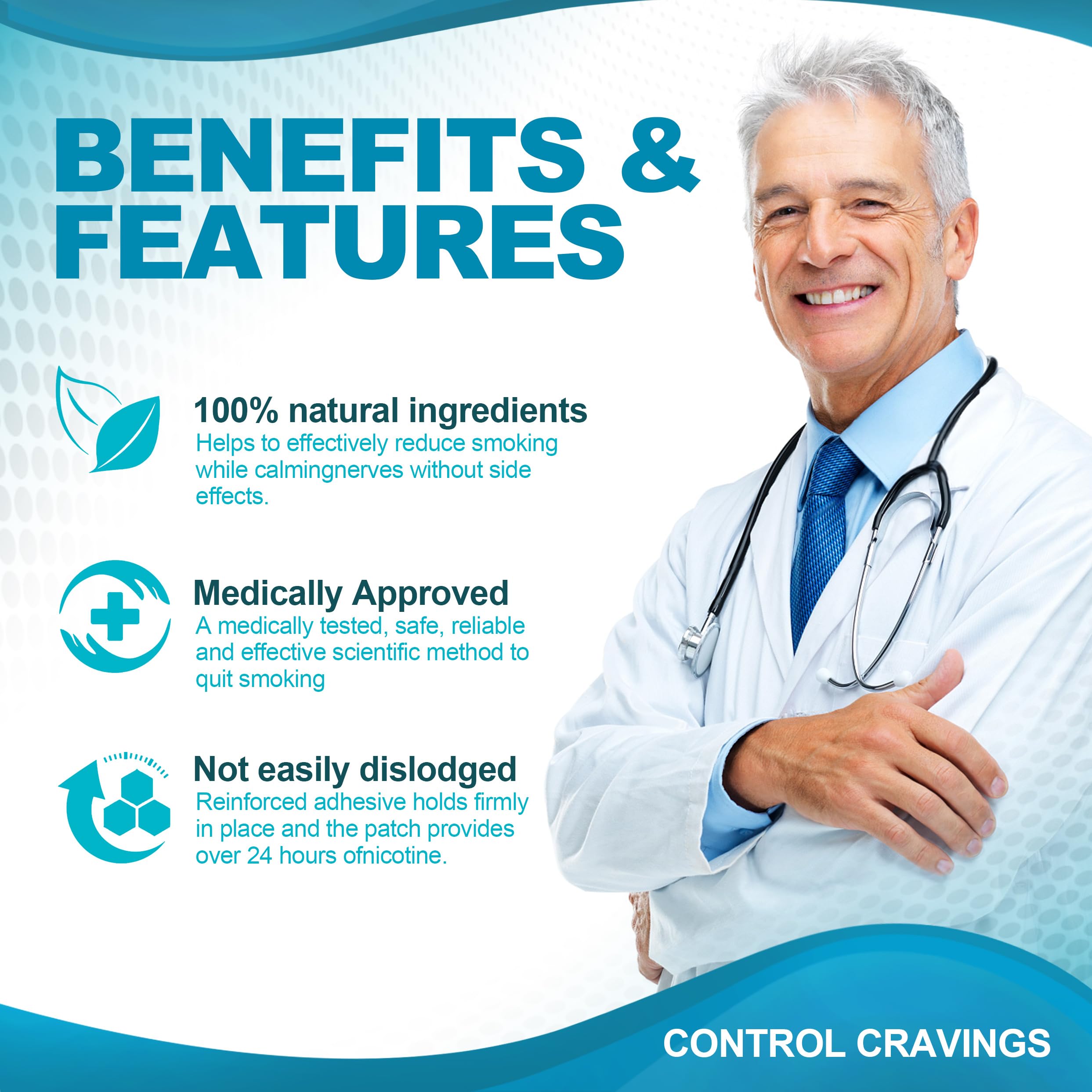 WOFANLI patch showing 21 mg option by tearing for gradual cravings control