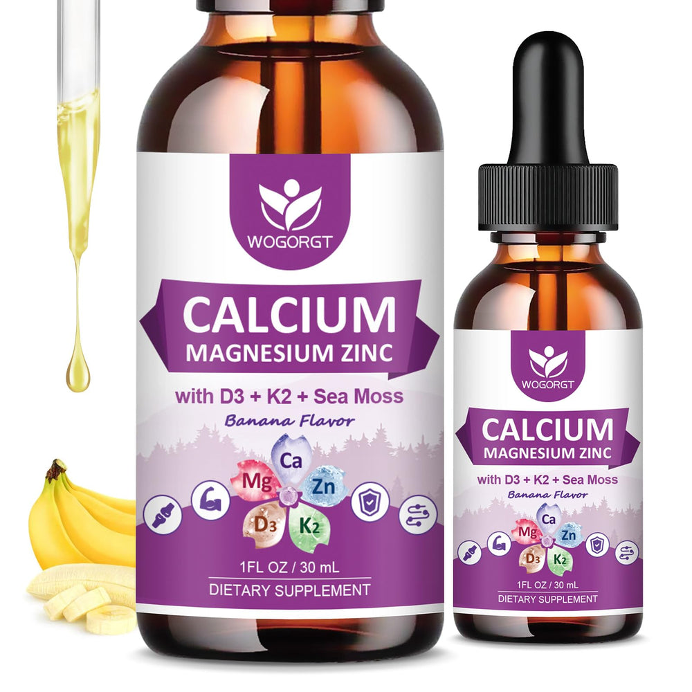 WOGORGT calcium citrate bottle shows the 1000mg formula for daily bone support.