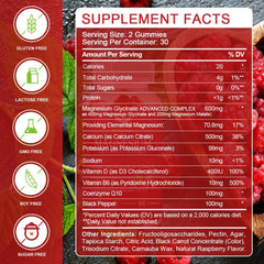 Ingredients label shows magnesium glycinate and malate for cognitive support