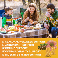 WOGORGT Quercetin Gummies ingredients label highlights zinc and vitamin C support.
