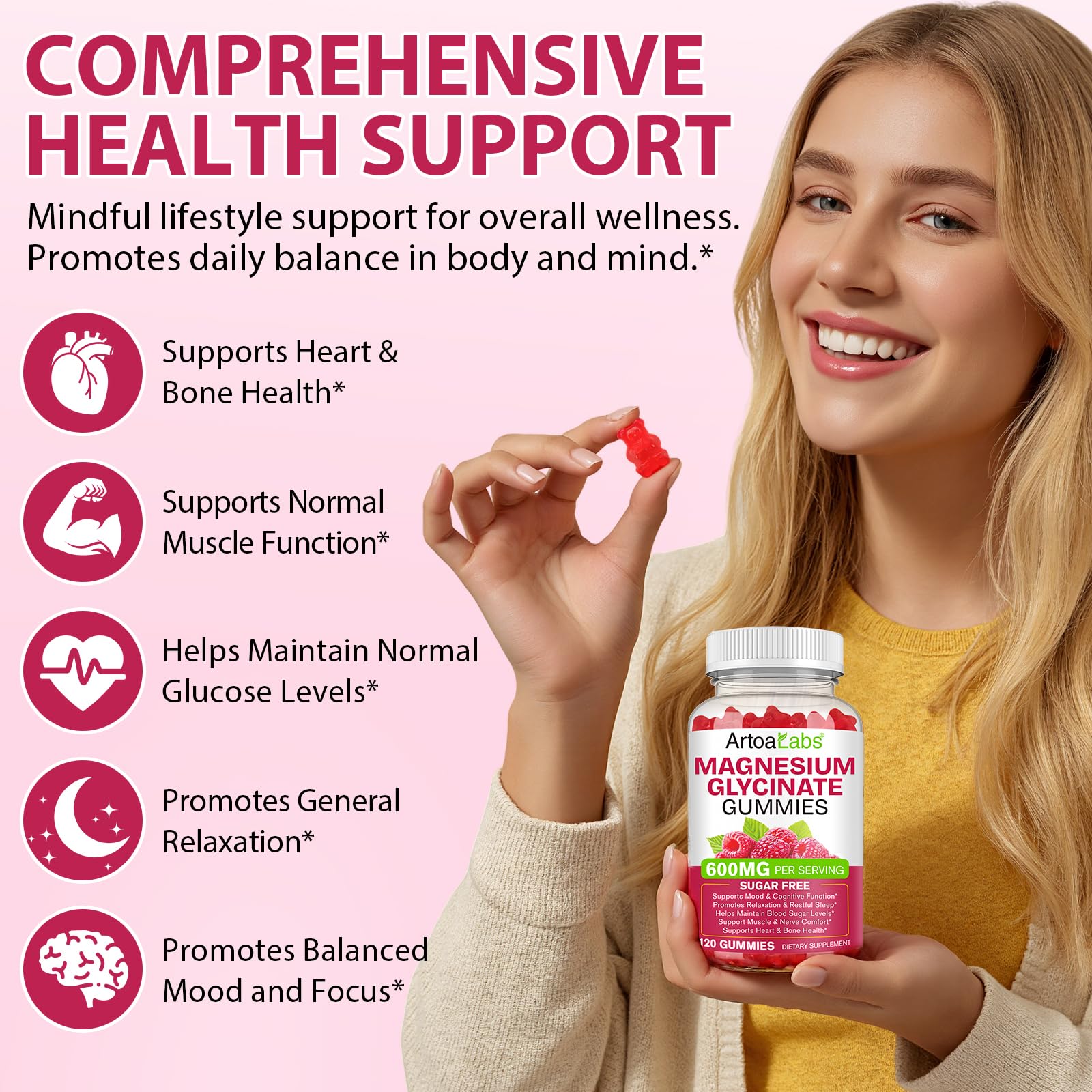 WOJBALMN gummies featuring CoQ10 for overall daily wellness potential.