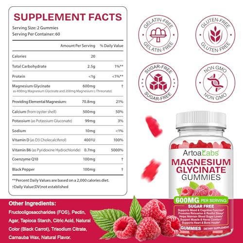 WOJBALMN gummies label close-up highlighting non GMO and gluten free formula.