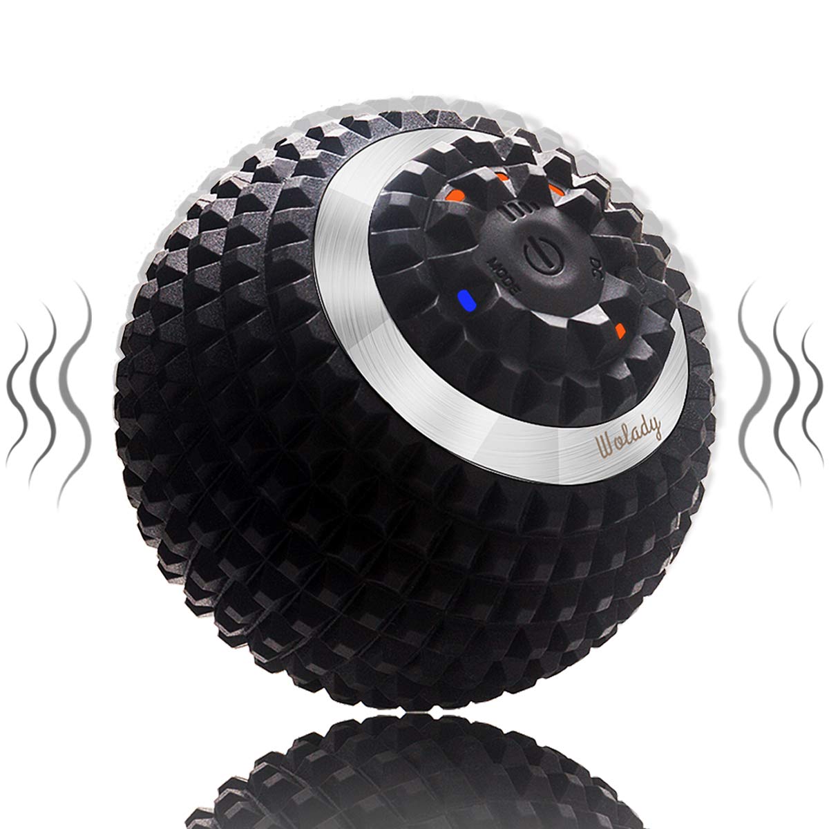Wolady vibrating massage ball front view for deep tissue relief.